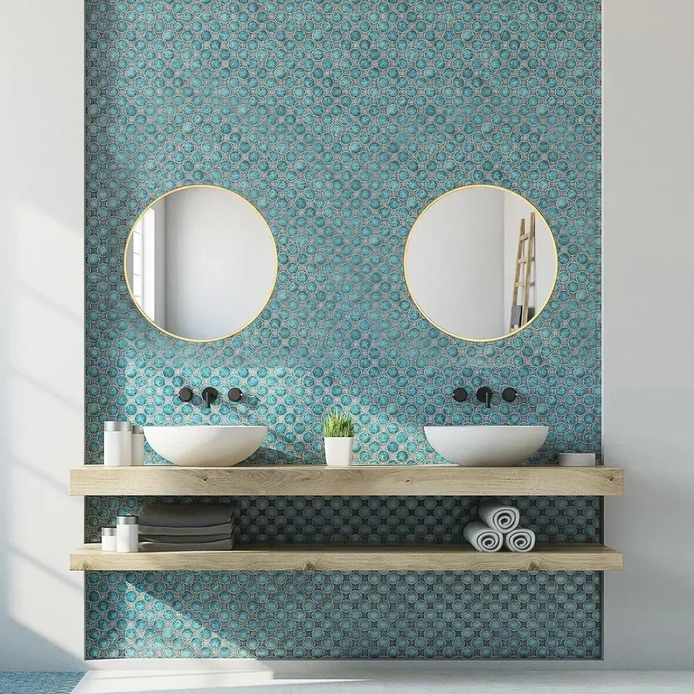 Round Gold Wall Mirror 16